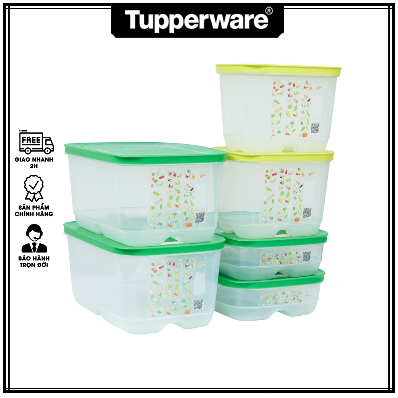 Bộ hộp trữ mát có nút hô hấp Ventsmart 6 hộp) - Tupperware