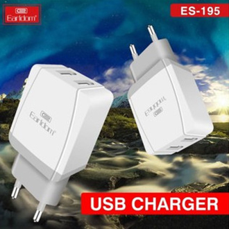 Củ sạc nhanh 2.4a earldom es-195 - củ sạc 2 cổng usb chống cháy nổ - hàng chính hãng