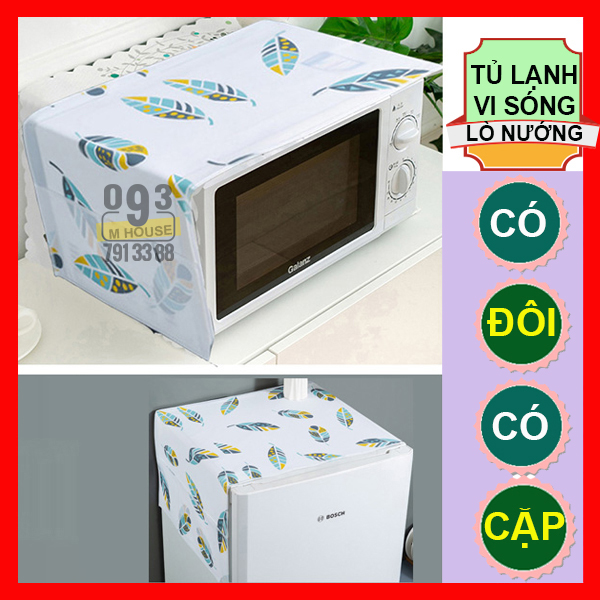 Tấm Trùm Tủ Lạnh Lò Nướng Vi Sóng Có Túi Hai Bên