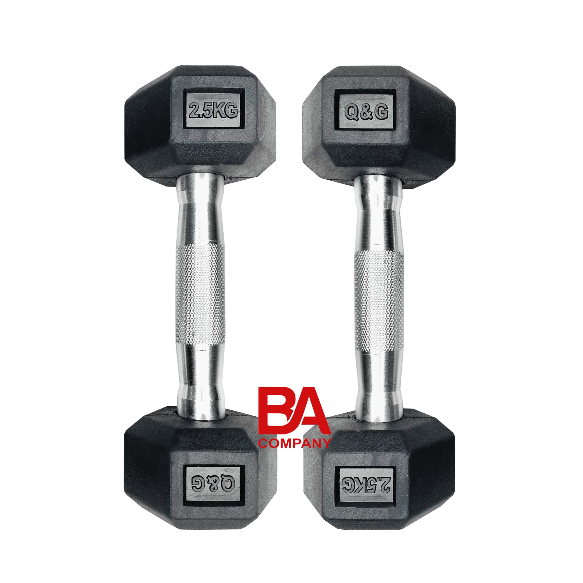Tạ tay cao su 2,5kg lục giác cao cấp, tạ tay tập gym yoga, dụng cụ thể thao binhansports