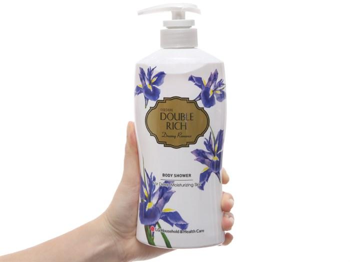 Sữa tắm dưỡng ẩm Double Rich hương Hoa Iris huyền bí  chai 550g