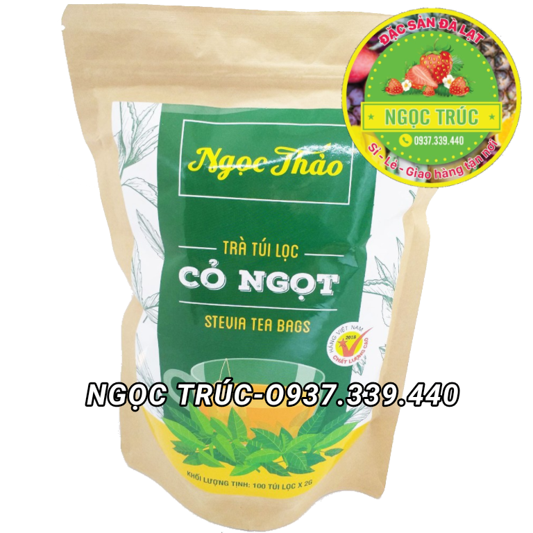 [HCM]TRÀ CỎ NGỌT TÚI LỌC NGỌC THẢO(100 túi lọc *20gr)