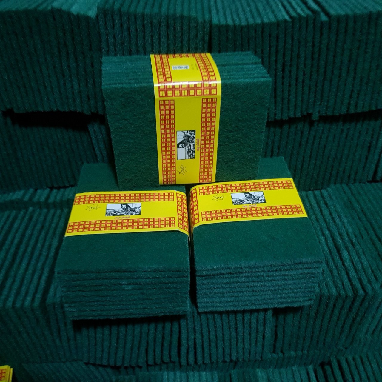 Cước xanh chùi chén dĩa - size lớn - bó 10