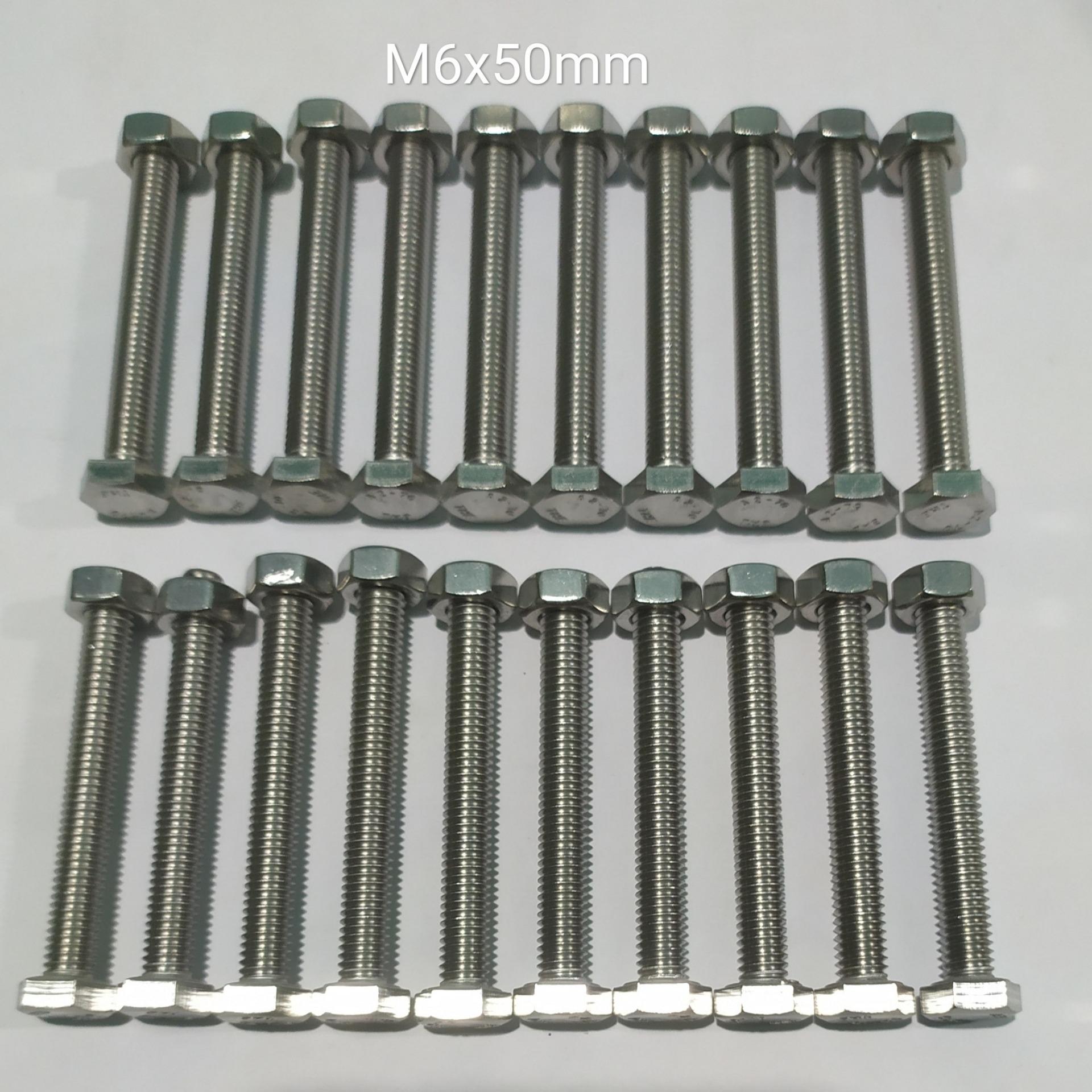 M6x50mm INOX 304 COMBO 20 Bu Long Con Tán ( 6 Li 5 Phân )