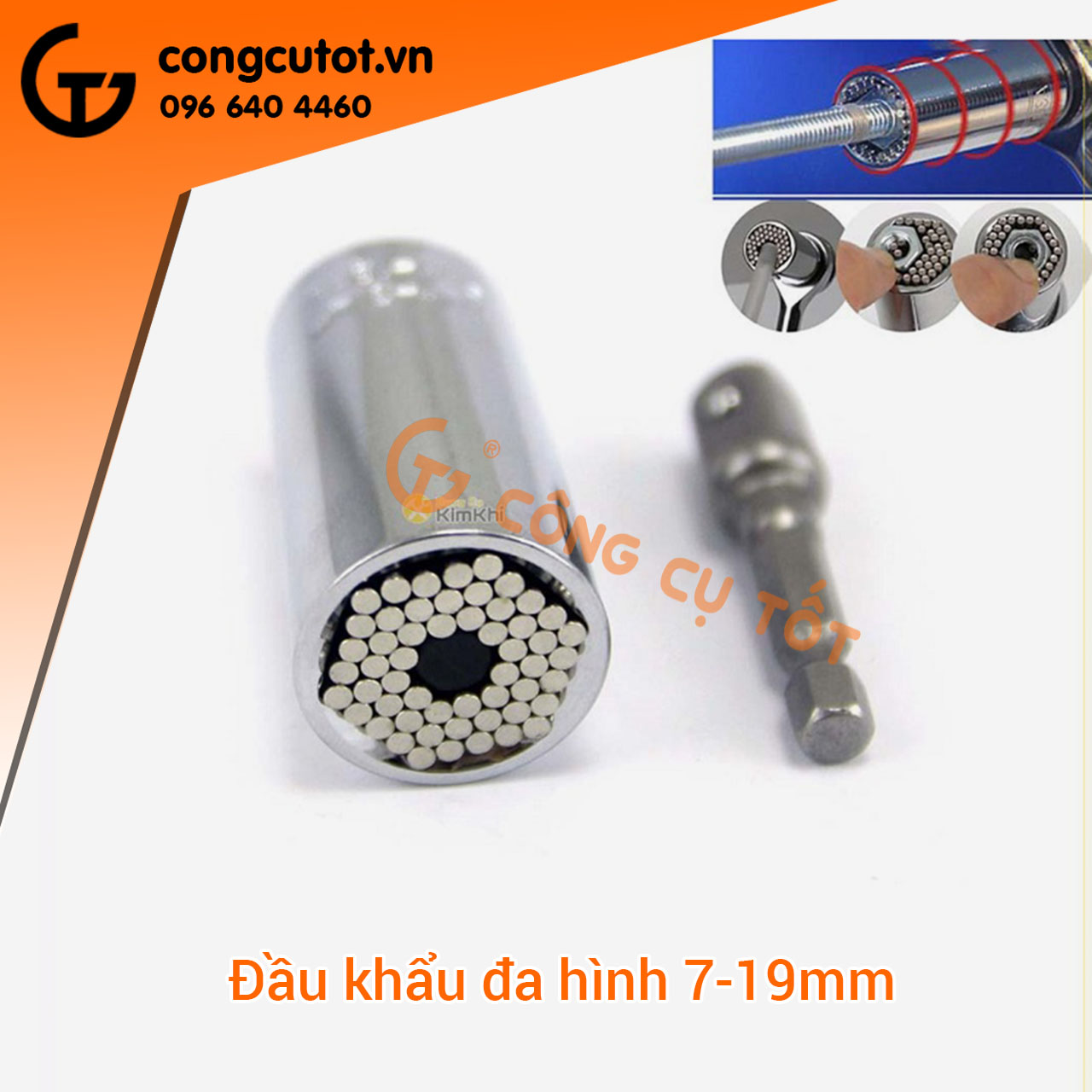 Đầu khẩu đa hình 1/2 inch 7-19mm, 9-27mm, 11-32mm