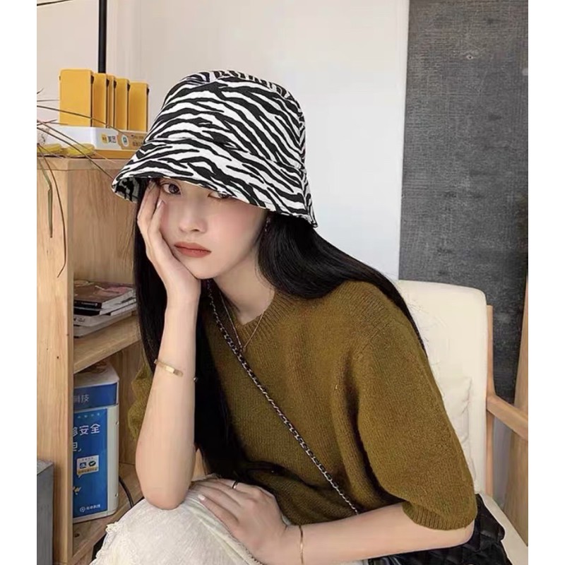 Nón bucket 2 mặt - ngựa vằn