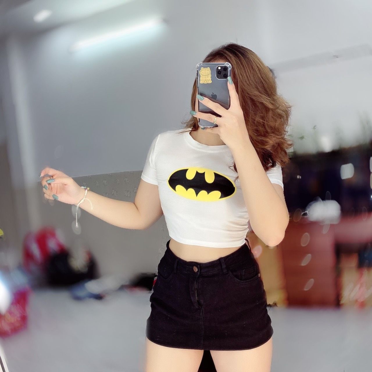 Màu mới áo kiểu croptop hình cái răng