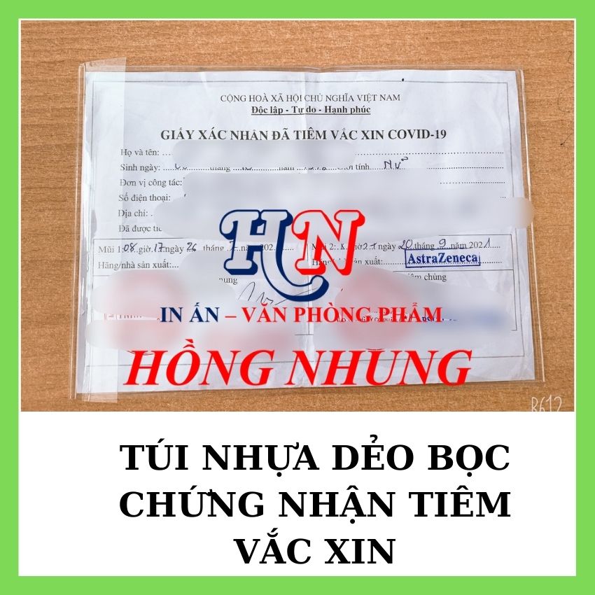 [Hàng Mới] Com Bo 5 Cái Túi Nhựa Dẻo PVC Bọc Chứng Nhận Tiêm Văcxin, Có Nắp, Nhựa Trong Suốt Bảo Vệ giấy chứng nhận chích ngừa của bạn không bị hư hỏng