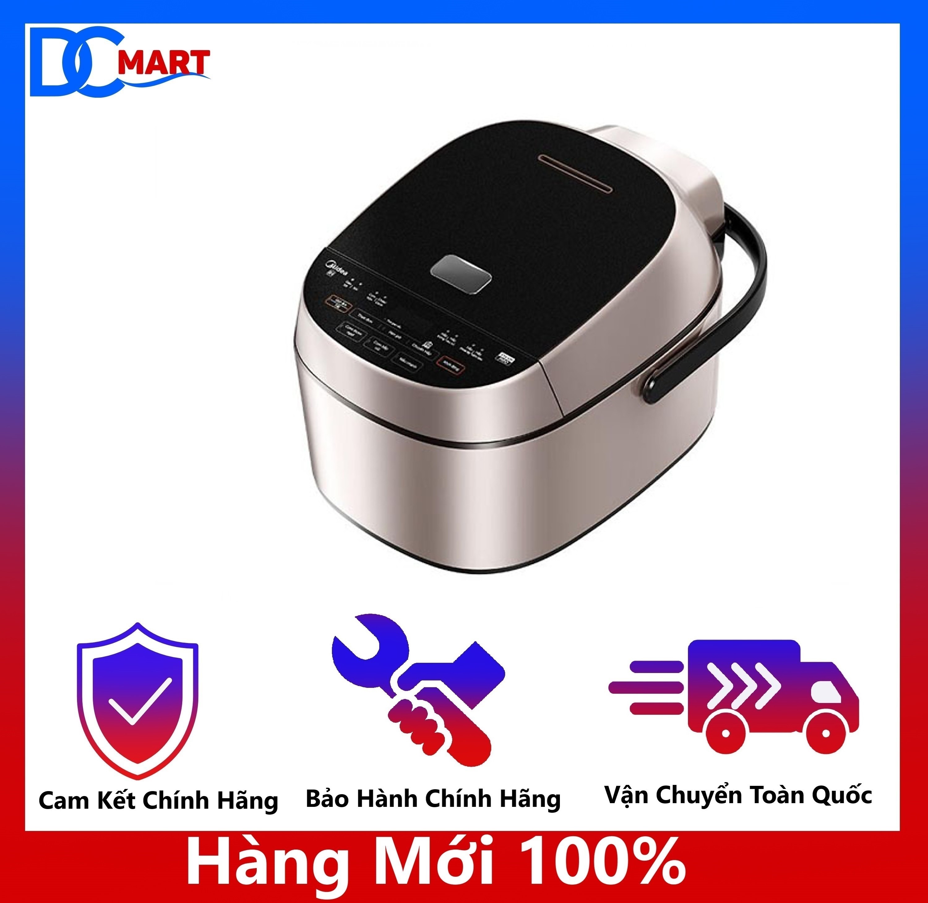 Nồi Cơm Điện Cao Tần Midea 1.8 Lít MB-HS5008 - Hàng Chính Hãng