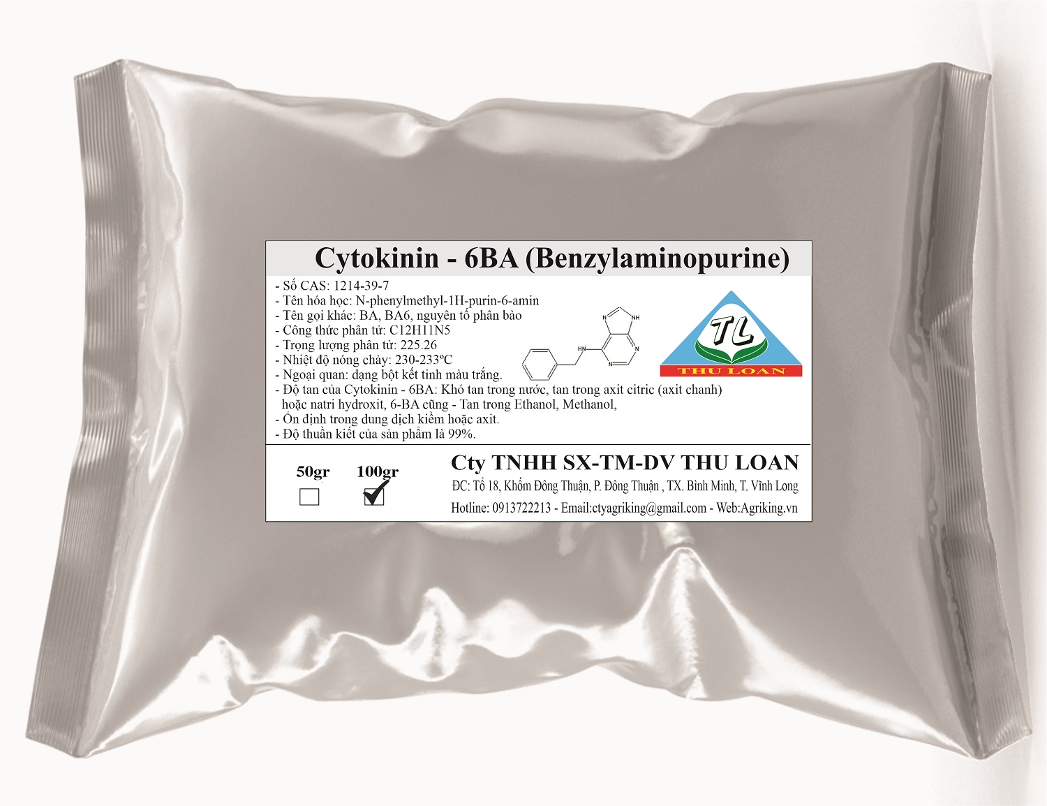 Cytokinin - 6BA 99% (Siêu kích chồi, bật búp) Gói 100gr