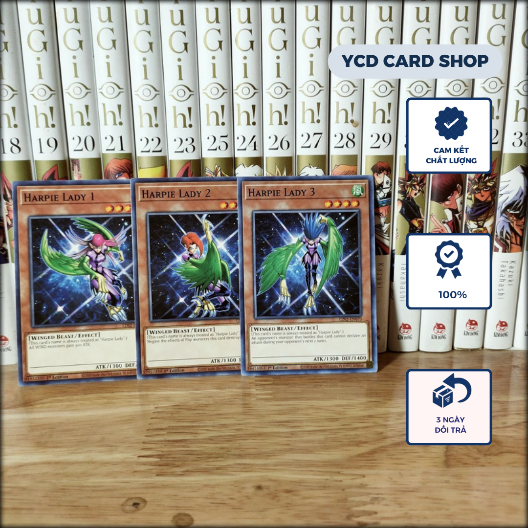 Thẻ bài yugioh chính hãng Set 3 phân thân Harpie Lady – Common