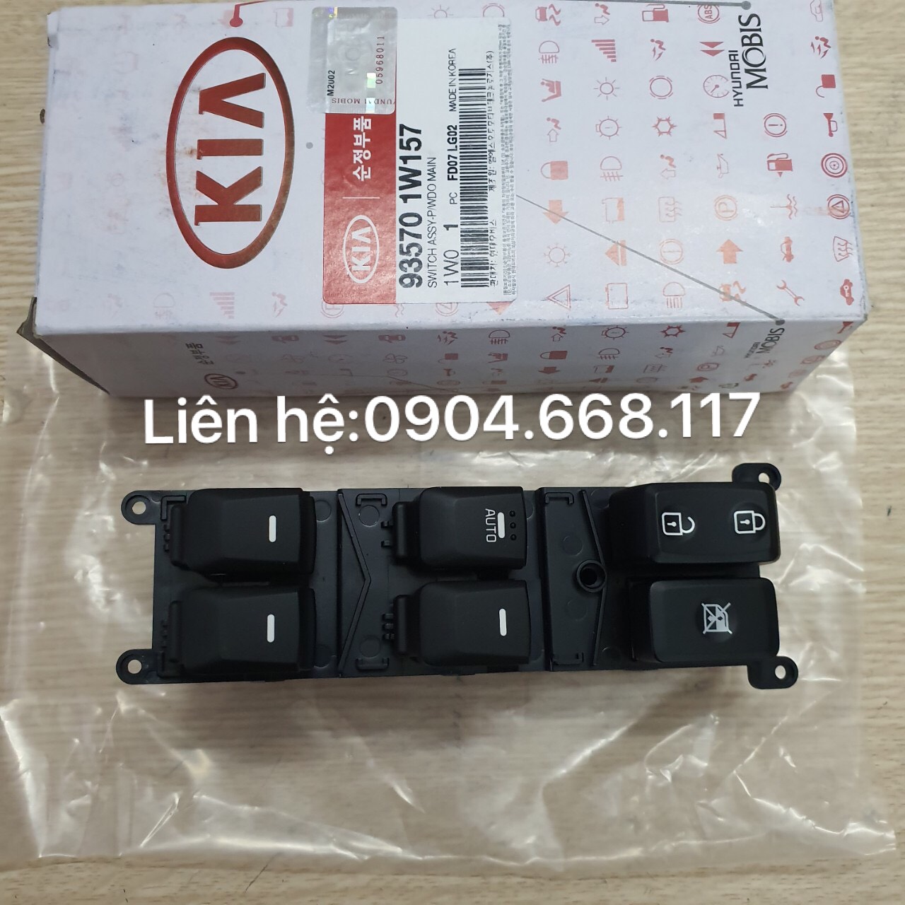 Công tắc nên xuống kính tổng Kia Rio 2015 ( xịn)