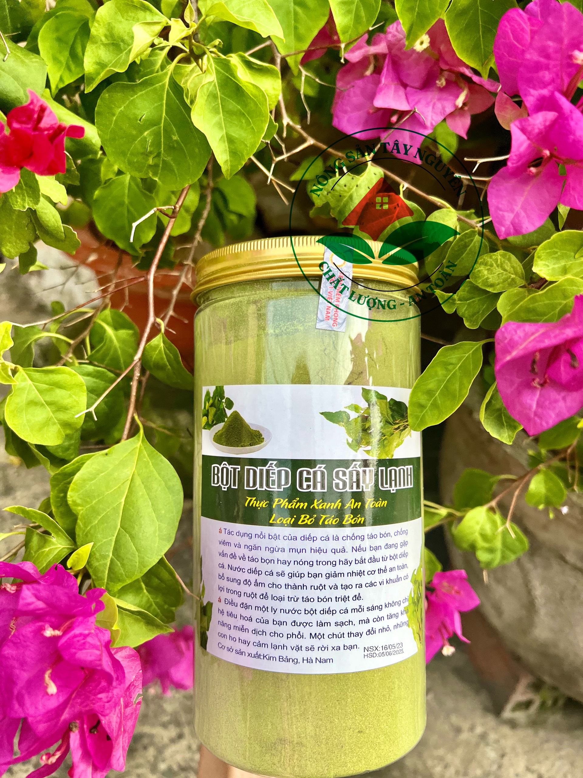 Bột diếp cá sấy lạnh nguyên chất hộp 500gr