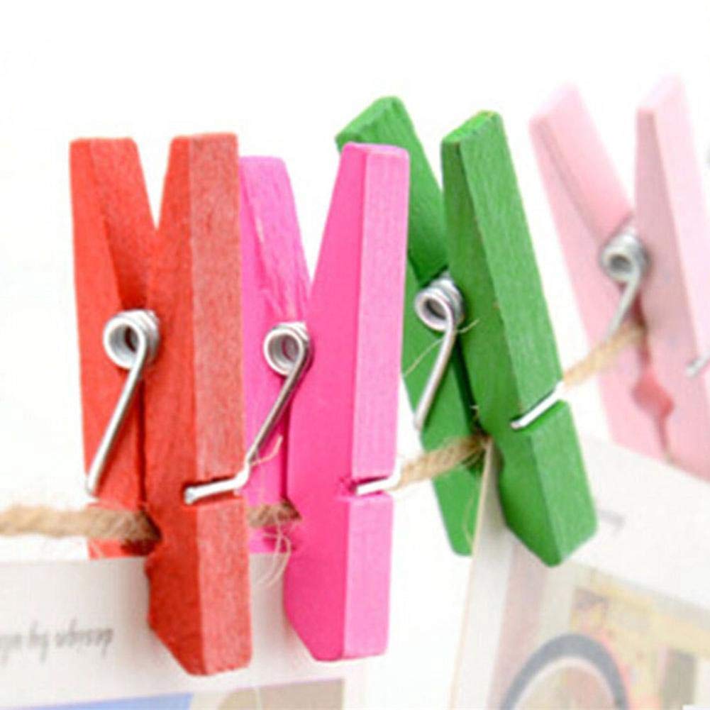 [HCM]20 Kẹp Ảnh Gỗ Thông Nhiều Màu Size 3.5*0.7 Cm Kẹp Ảnh Kẹp Giấy Decor Trang Trí Picture Paper Clips