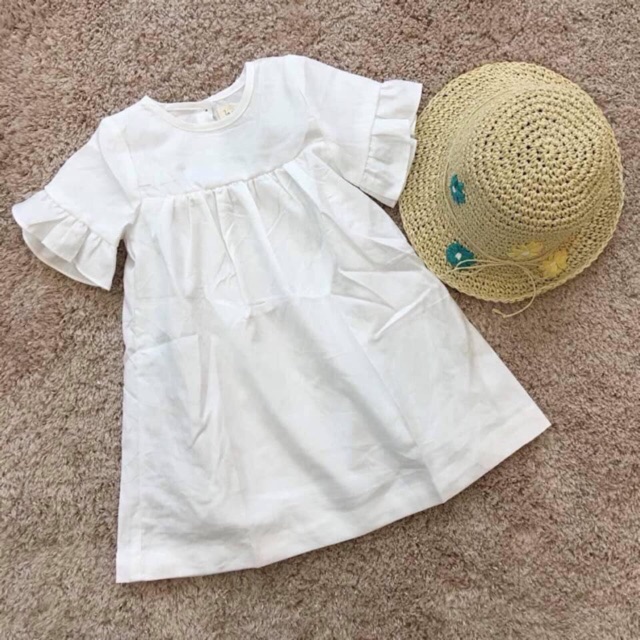 Váy đầm zara bé gái 1-5 tuổi tay viền bèo