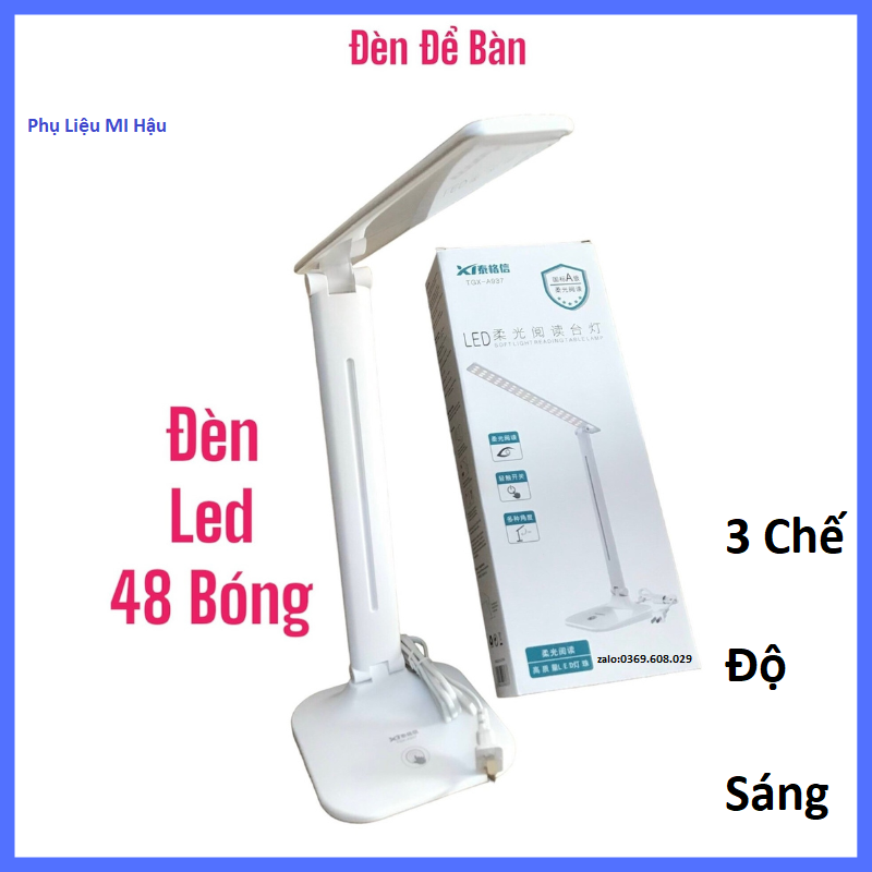 Đèn Led Để Bàn Làm Việc,Đèn Nối Mi Siêu Sáng, Có 3 Chế Độ Sáng Học Tập Cho Bé Chống Cận Thị, Đèn Dài Đọc Sách 48 Bóng Led Cảm Ứng _Cắm Điện Trực Tiếp