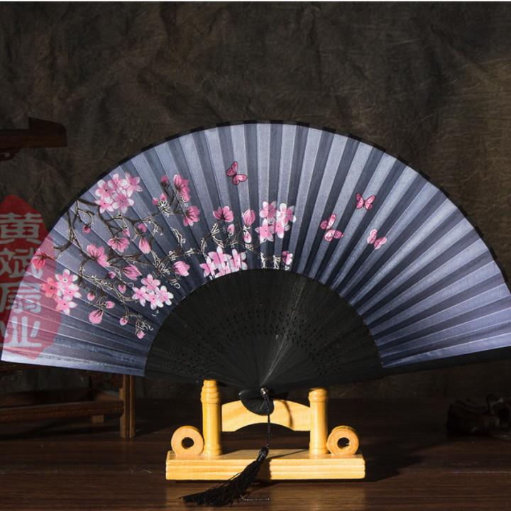 Quạt cổ trang dây tuyến đồ cổ trang trung quốc cổ phong cổ đại Quạt trúc Quạt cổ trang Quạt trang trí nhà Quạt xếp cầm tay phong cách Trung Quốc