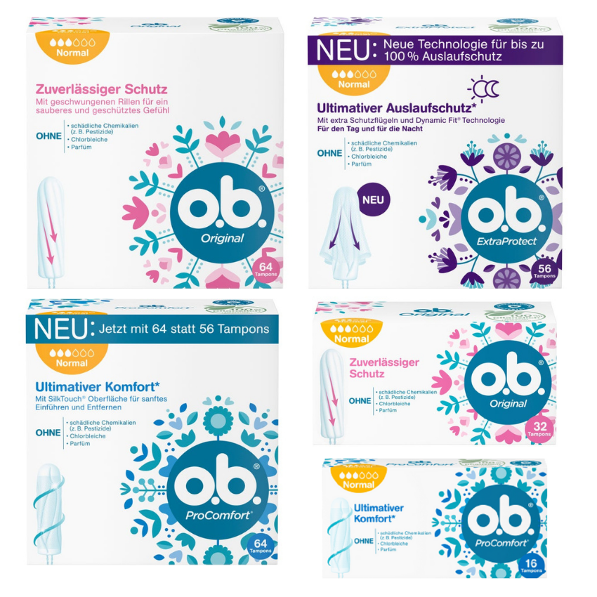 Tampon OB Normal - Băng vệ sinh Tampon ob Normal - Băng vệ sinh dạng nút - Nội địa Đức