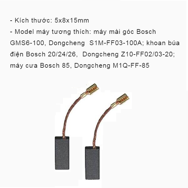 Cặp chổi than dùng cho máy mài góc, máy cắt  Bosc.h 6-100