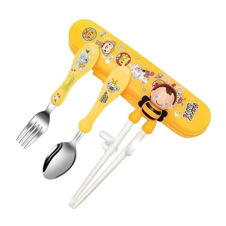 Bộ muỗng nĩa đũa tập ăn cho bé