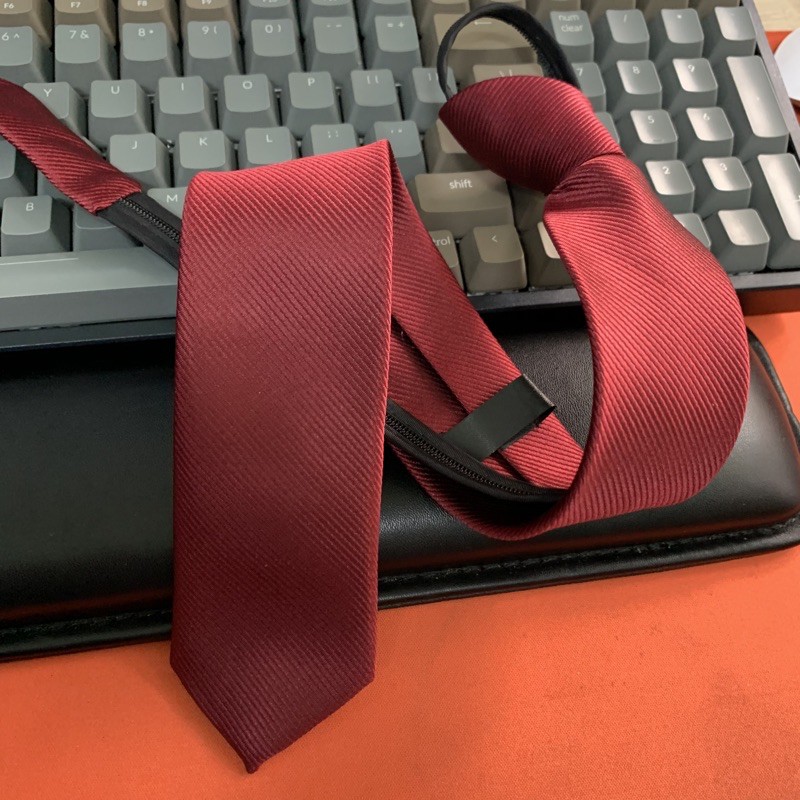 [HCM]Cà vạt nam thắt sẵn 5cm vải lụa xéo đẹp sang trọng phù hợp công sở