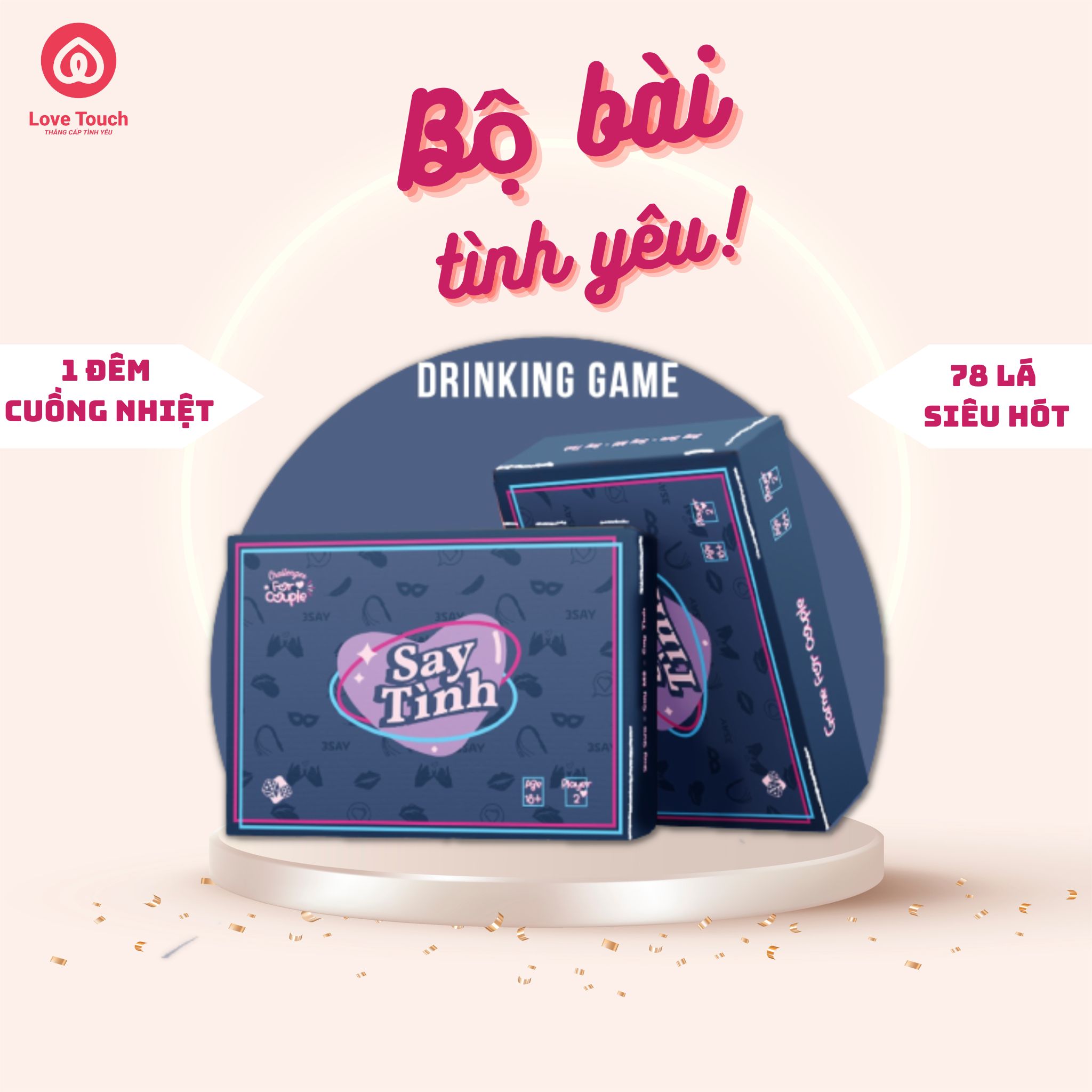 Bộ bài tình yêu love touch trò chơi dringking game 72 lá say tình dành cho các cặp đôi đang yêu
