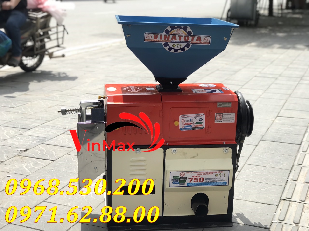 Review cối trắng máy xát gạo Vinatota 750 chất lượng cao