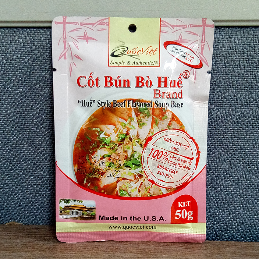 Combo 4 gói 50g Gia vị nấu bún bò,chuẩn vị Cốt Quốc Việt