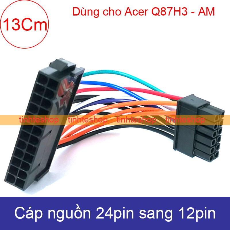 Cáp chuyển nguồn 24PIN ATX ra 12pin Mainboard Acer Q87H3 Q87H3-AM Brawis BR-CB2412ACL1 13Cm