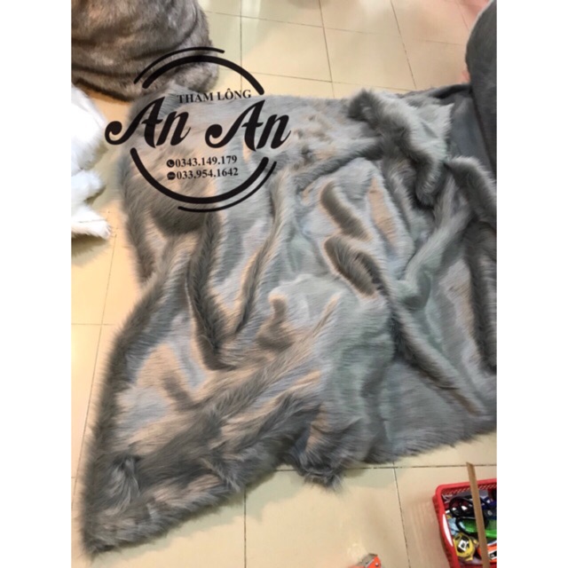 Thảm lông Xám chụp hình size 1mx 80cm