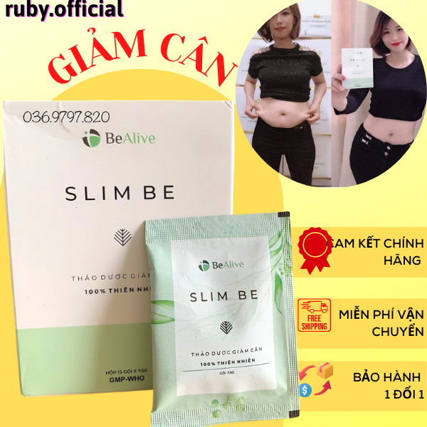Trà giảm cân slim be của bealive giúp giảm 2 đến 3 kí sau 15 ngày, viên uống giảm cân slim be, trà giảm cân