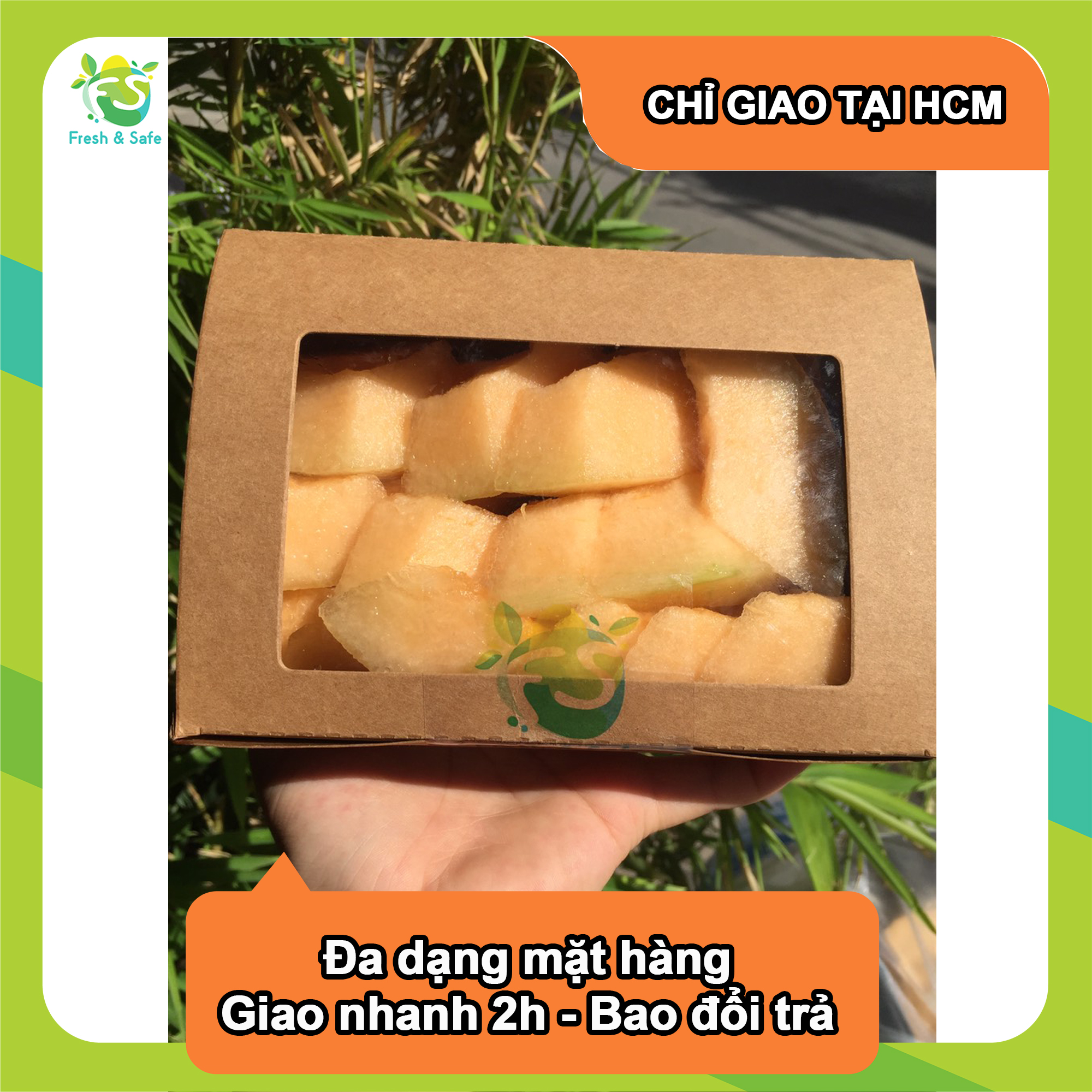 [Chỉ Giao HCM] Trái Cây Cắt - Hộp Dưa Lưới