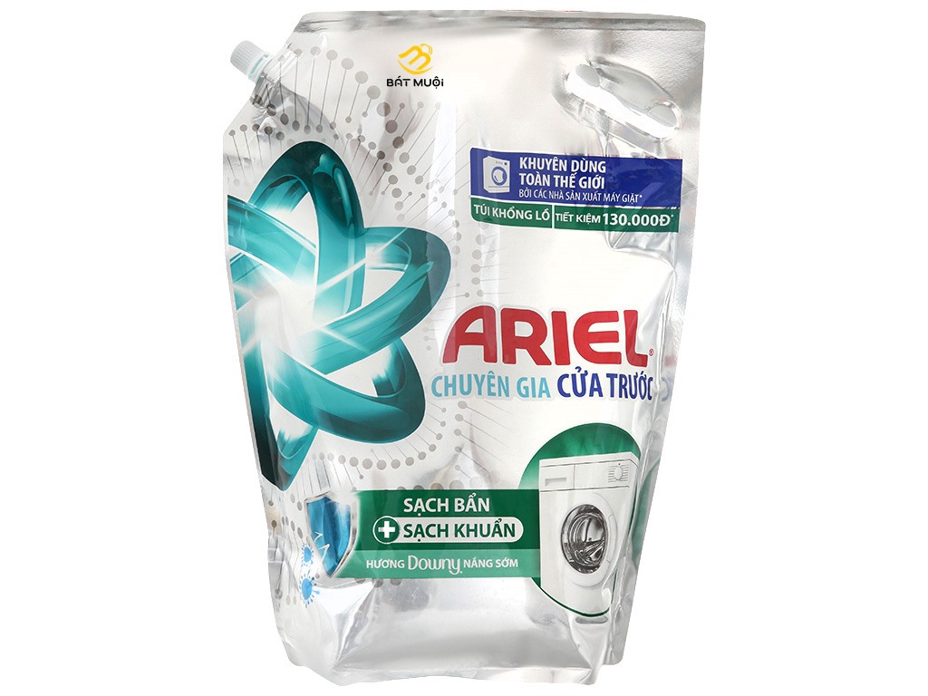 Nước Giặt ARIEL Iron Chuyên Gia Cửa Trước hương nắng sớm Túi 3.9KG - BAT MUOI