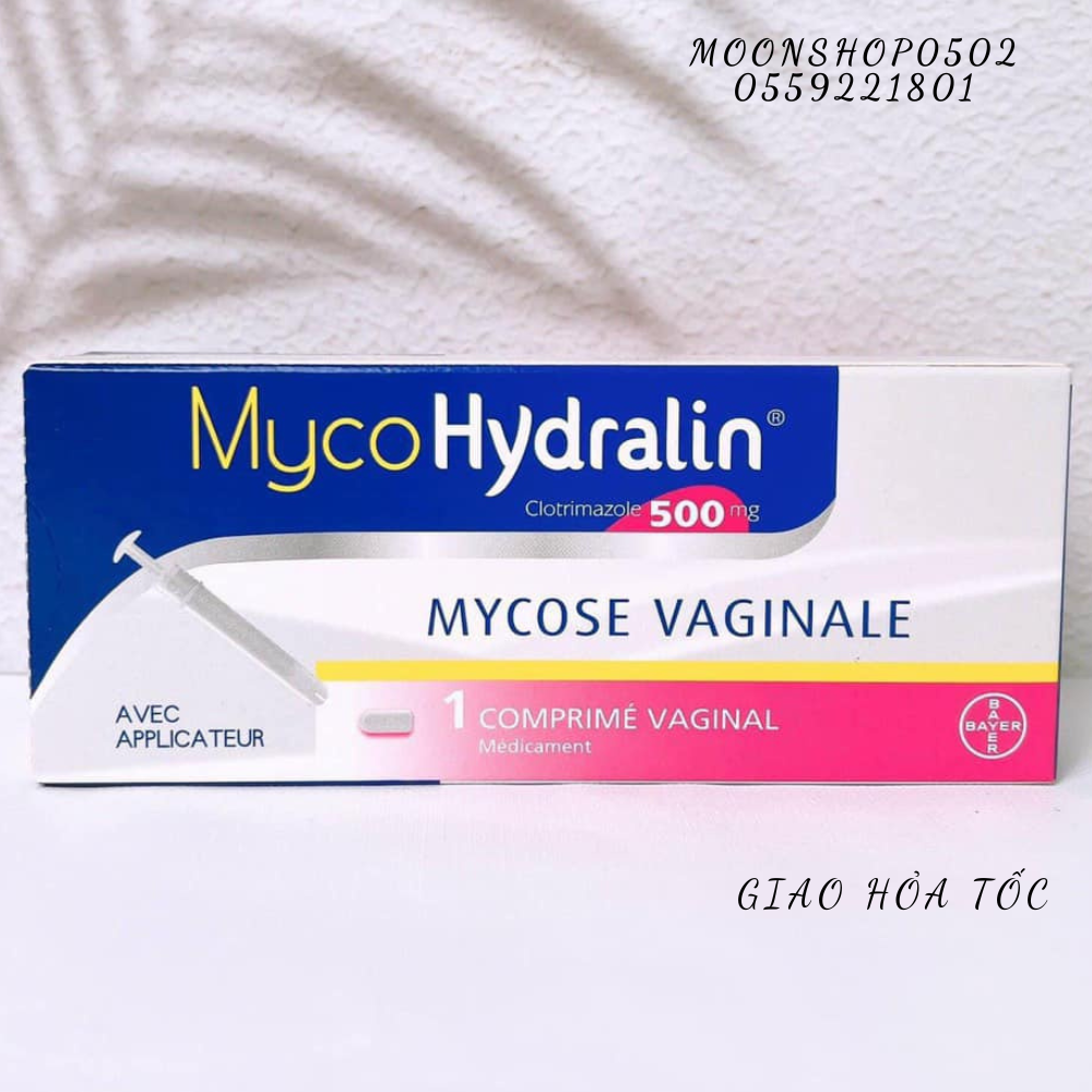 Viên đặt MycoHydralin, Viên đặt phụ khoa Myco Hydralin 500mg Pháp , Vệ sinh phụ nữ Date 2027