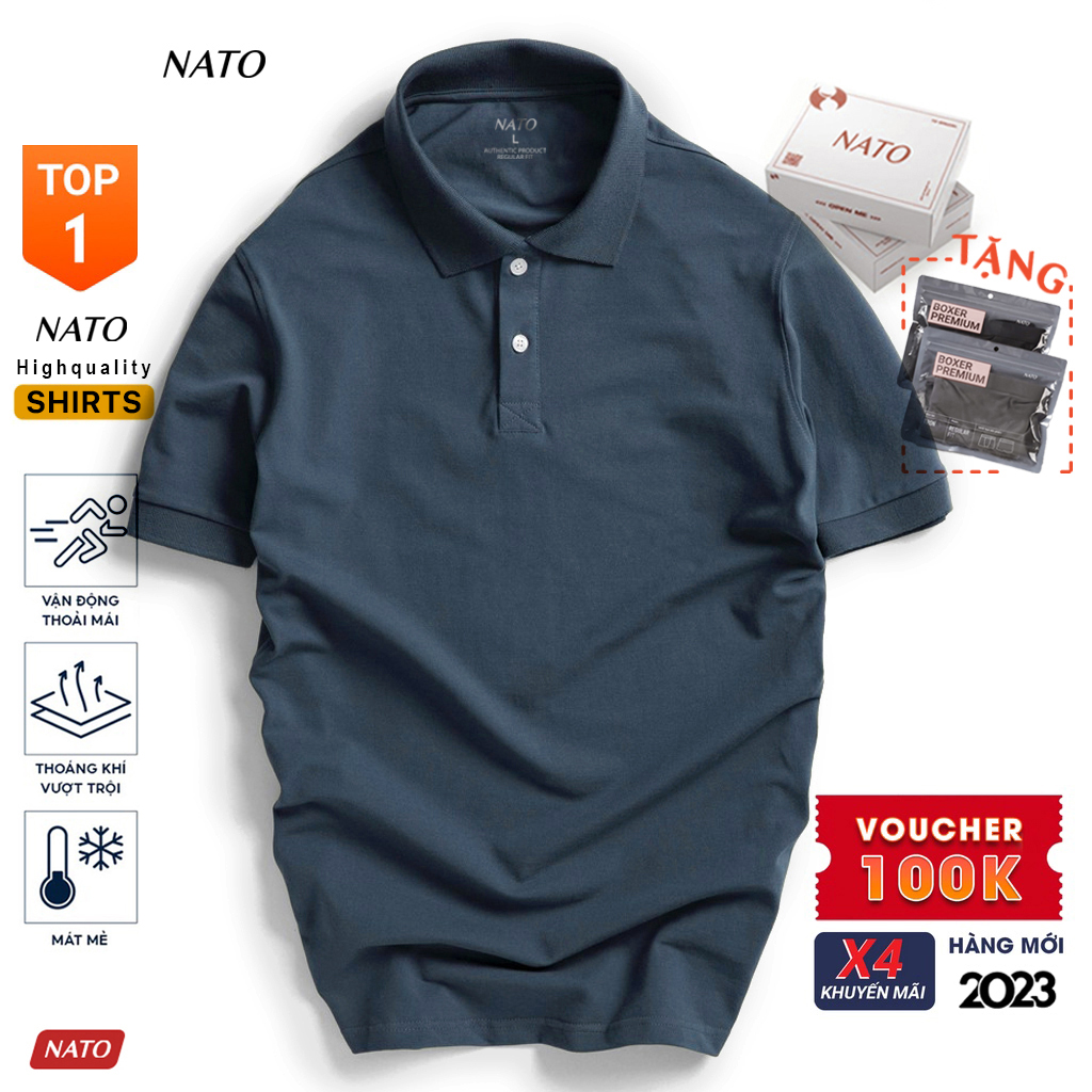 Áo thun polo nam basic vải cotton cá sấu cao cấp basic đẹp tay ngắn có cổ màu trắng đen đỏ xanh navy trơn họa tiết nato