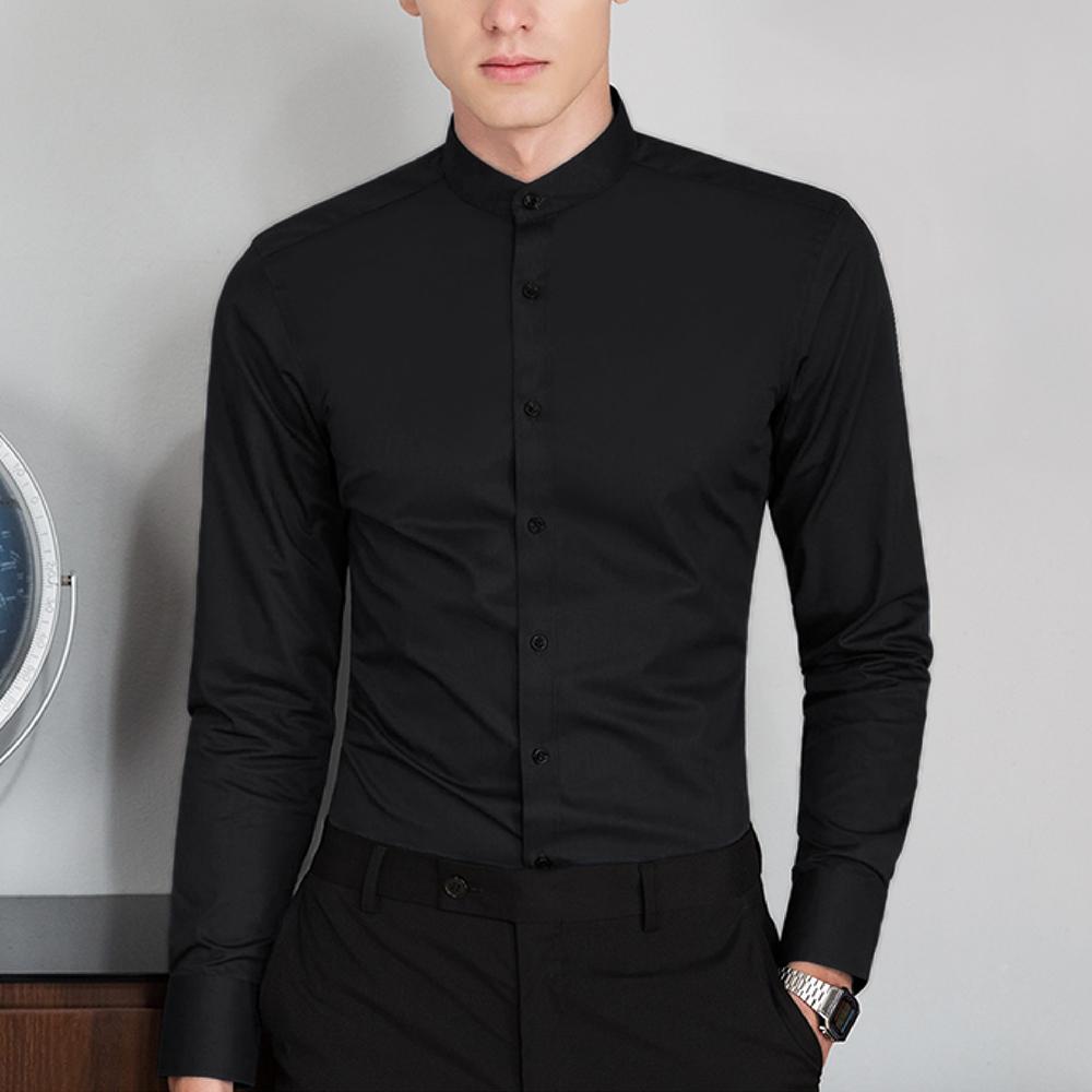 Các mẫu áo sơ mi nam, cổ tàu, cổ trụ Hàn Quốc body, chất vải Kate Spandex cao cấp, siêu nhẹ, đàn hồi 4 chiều, chống xù, chống phai