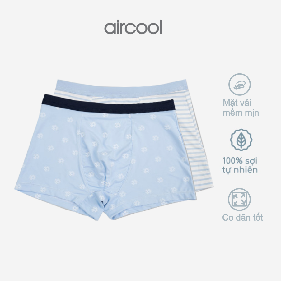 Sét 2 quần lót đùi bé trai Aircool vải thể thao aircool mềm mát - AC S2QLDN01