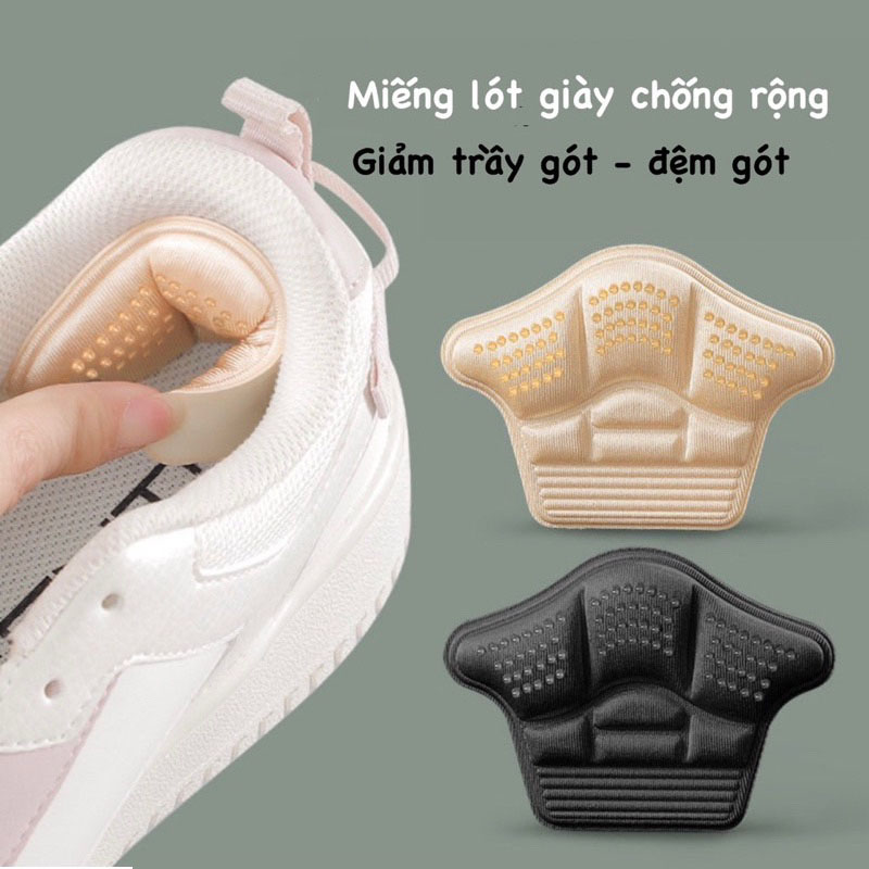 Set 2 Miếng Lót Giày Chống Rộng 5mm và 10mm Giảm Size Chân, Bộ Lót Giày Cao Su Non 2 Màu Mềm Mại Êm Chân TIDO, TIDO