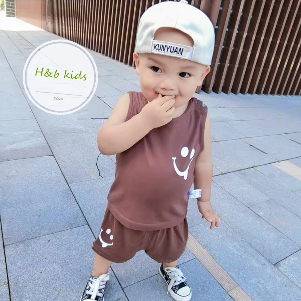 [HCM]HÀNG MỚI VỀ bộ 3 lỗ in hình mặt cười cho bé trai và gái chất liệu mềm mại mặc hè mát mẻ cực xinh