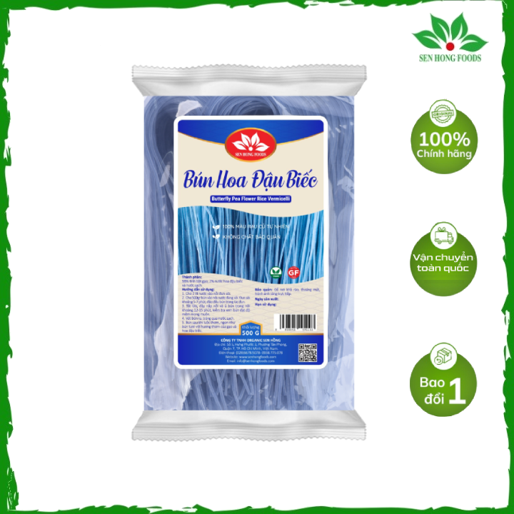 Bún hoa đậu biếc sen hồng 300g