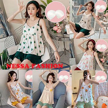 Bộ Đồ Ngủ Quần Áo Mùa Hè Dây Đeo Có Mút Ngực Cho Nữ- Váy Mặc Ở Nhà Dáng Hàn Quốc Sexy Xinh BĐN02