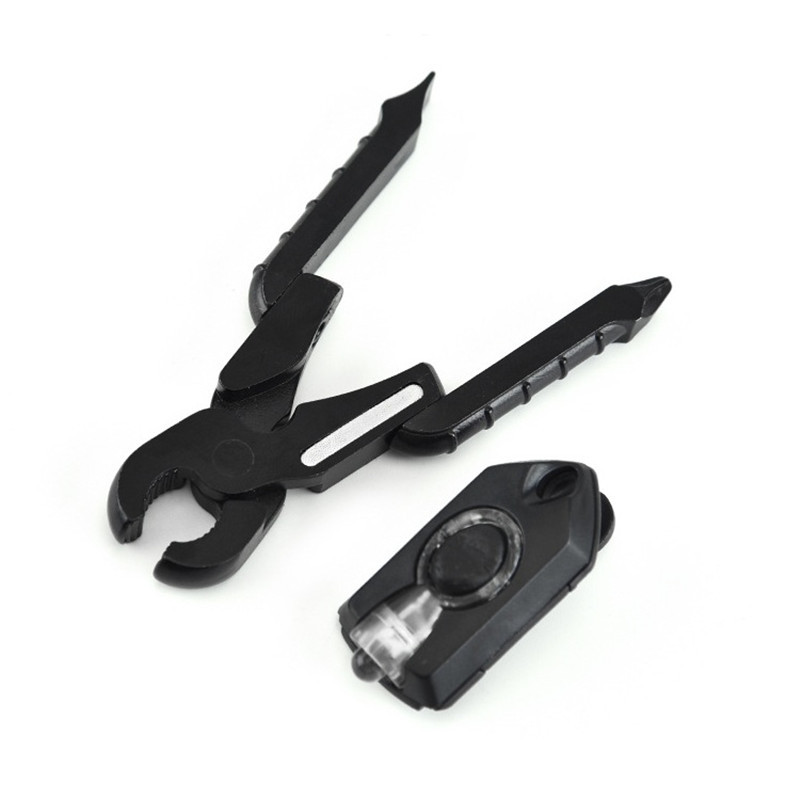 Móc Khóa EDC Kềm Mini Đa Năng 7 in 1 Tích Hợp Đầu Tua Vít Đèn Pin Led Mini Nhỏ Gọn Tiện Dụng Cho Hoạt Động Ngoài Trời