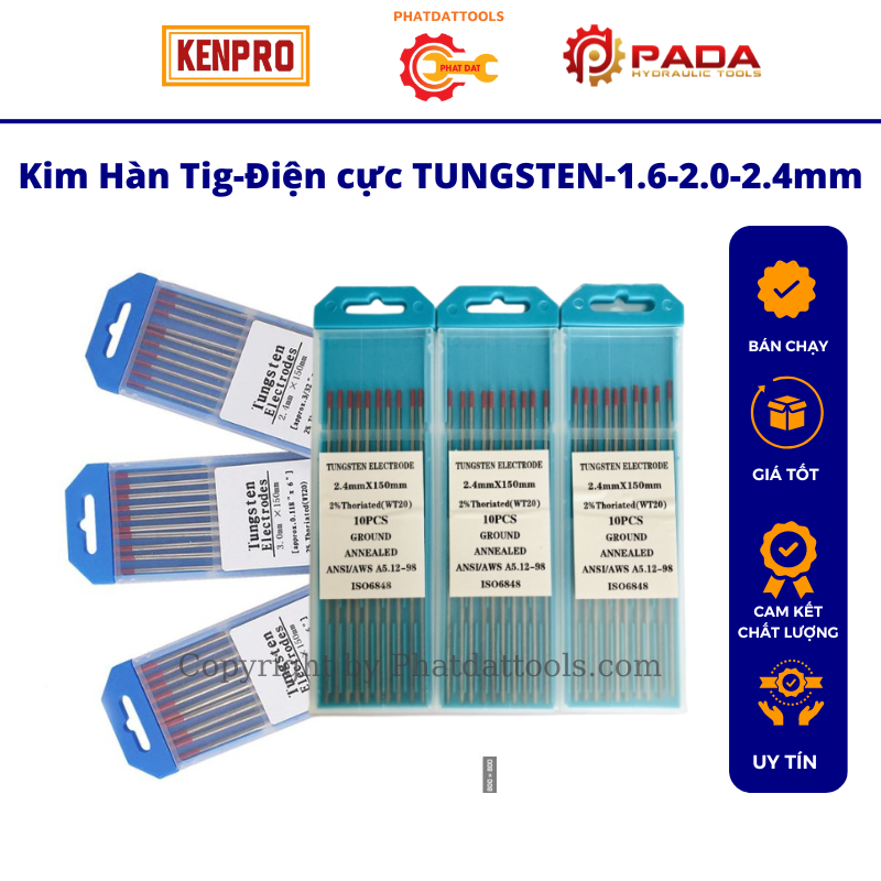 Kim hàn Tig-Điện cực TUNGSTEN-1.6-2.0-2.4mm