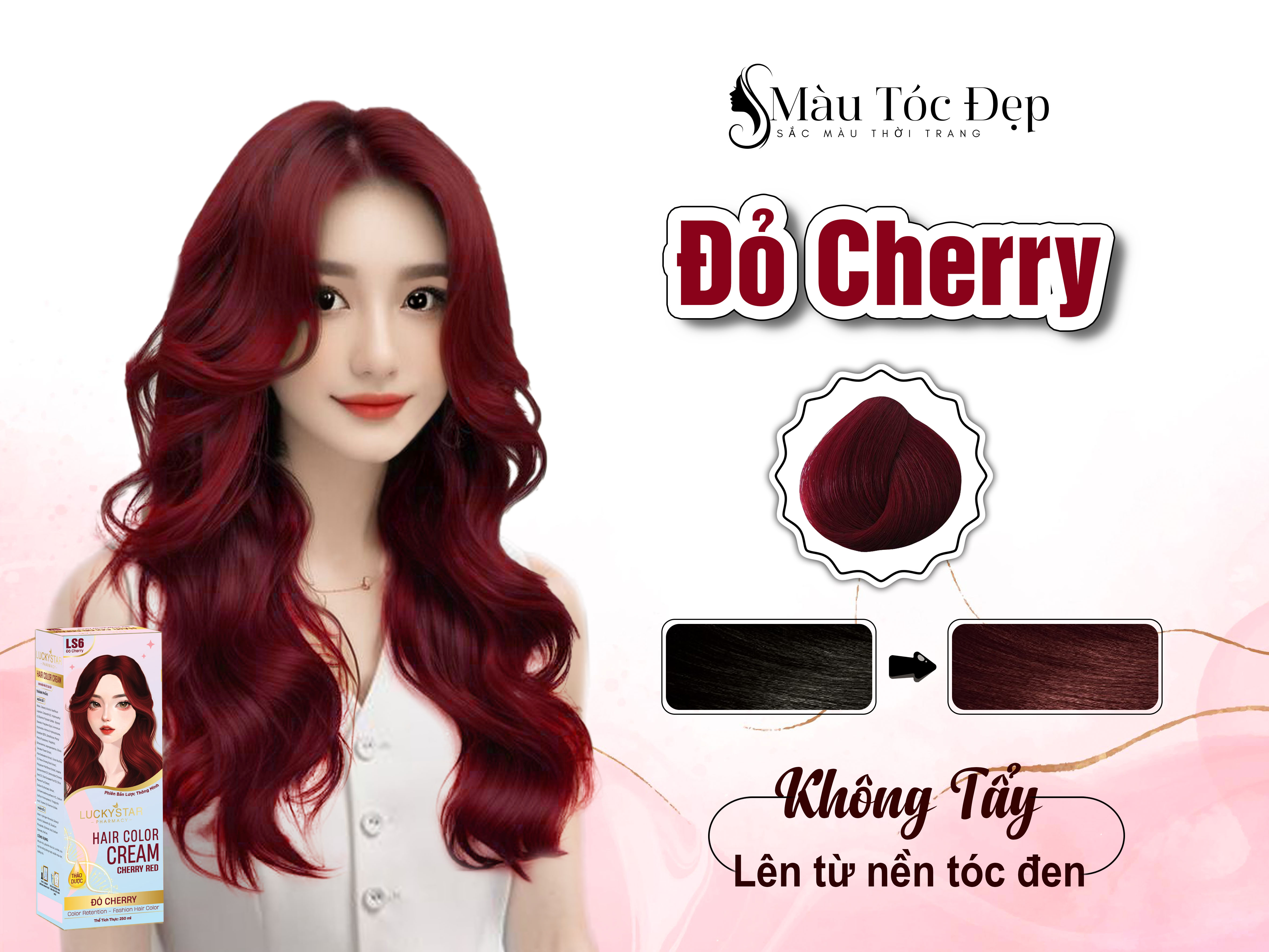 Kem Nhuộm Tóc Tại Nhà Lucky Star 250ml - Màu Hot Trend Màu Thời Trang.
