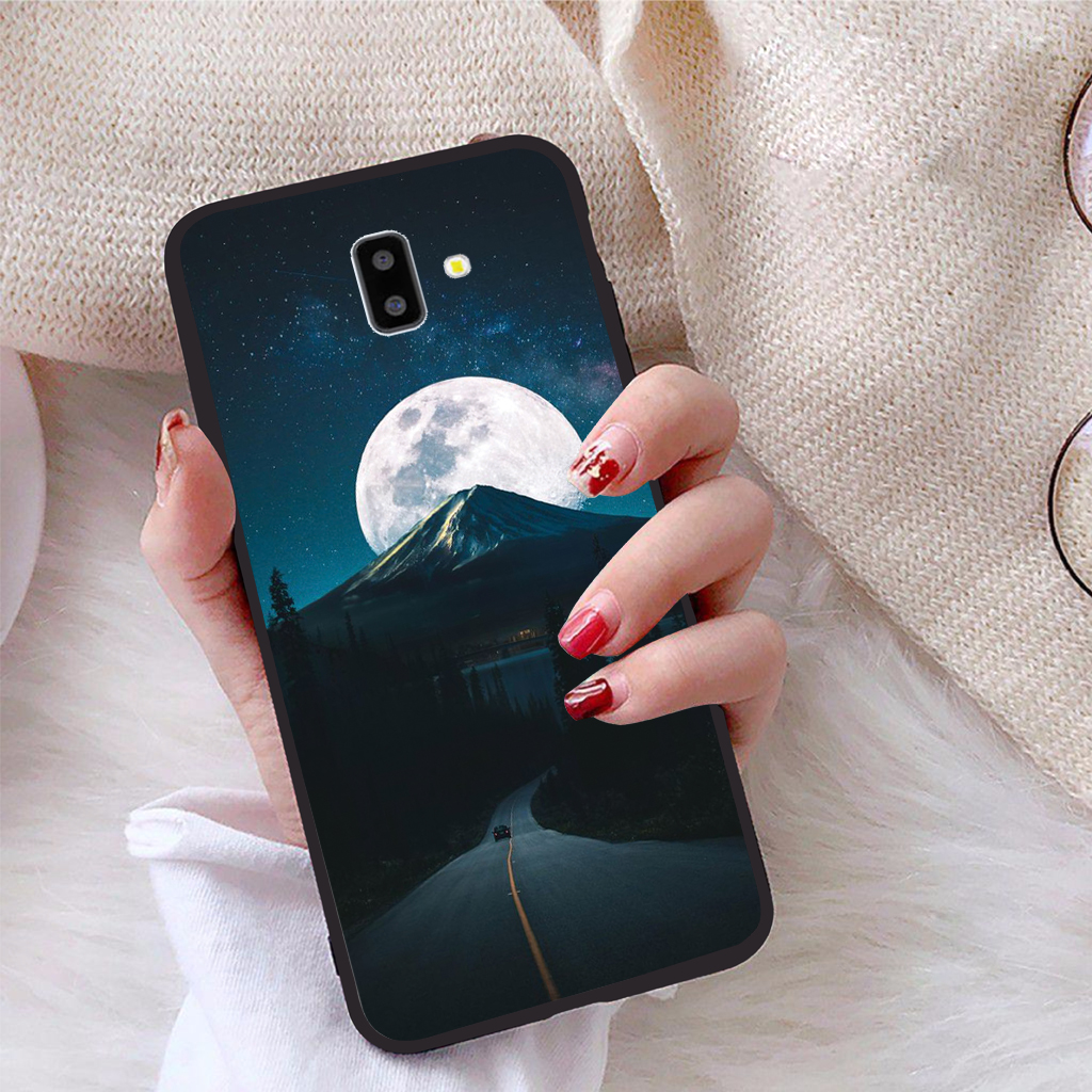 Ốp lưng iCase dành cho Samsung Galaxy J6 Plus viền dẻo TPU BST Vầng Trăng Lung Linh