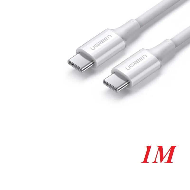 Ugreen 60551 1m 5a cáp usb type c revolution 2.0 vỏ abs màu trắng us300