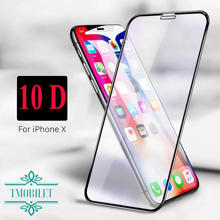 Apple iphone x kính cường lực full màn 10d full keo - miếng dán màn hình điện thoại - màu đen