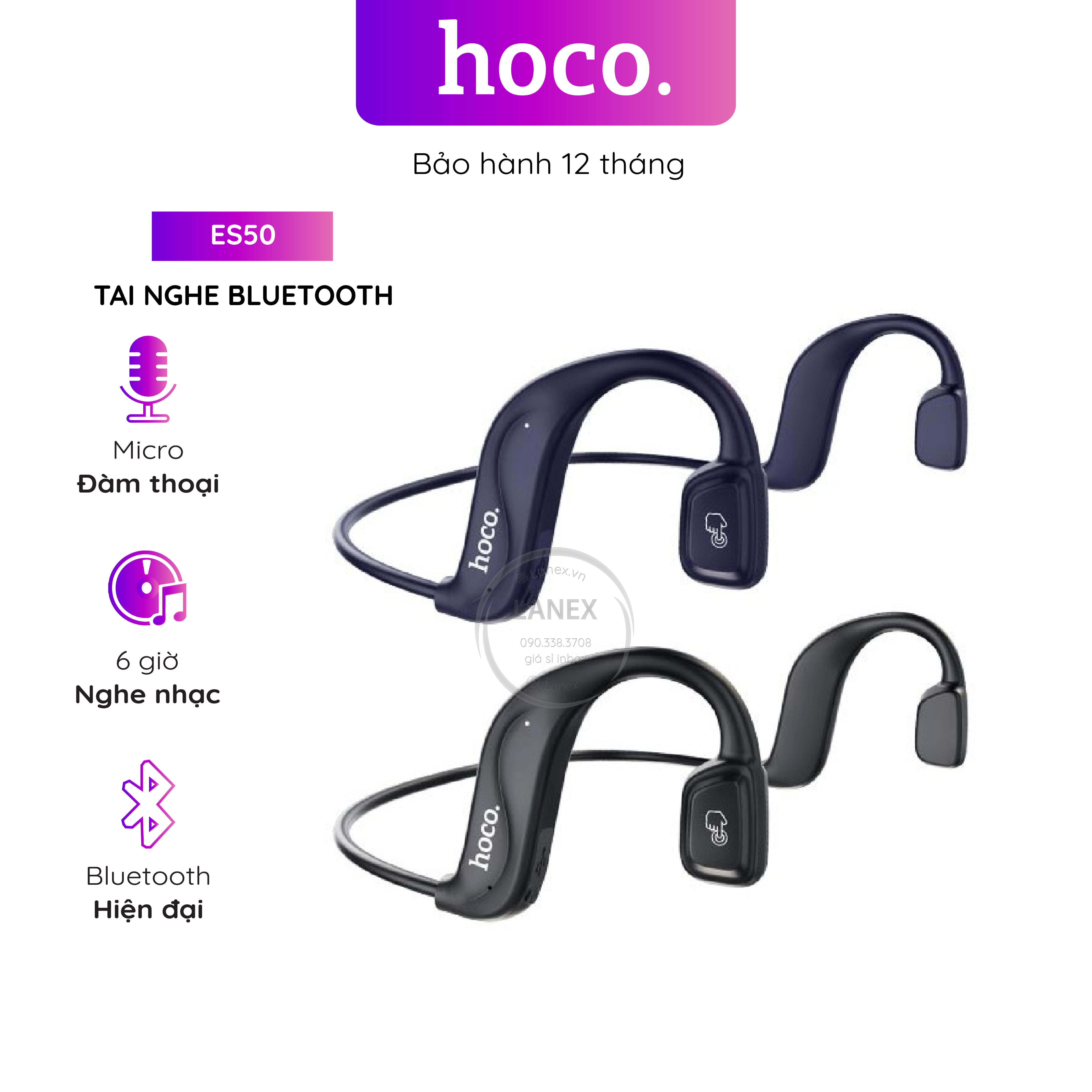 Tai nghe bluetooth hoco es50 thể thao 2 bên v5.0 có mic