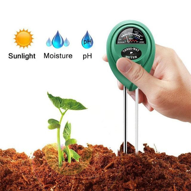 Máy đo ph đất dụng cụ đo độ ẩm của đất canh tác 3 in 1