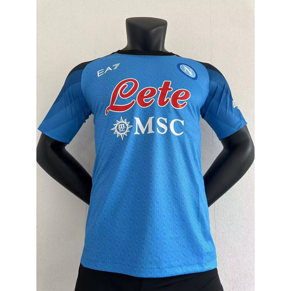 Mới 2324 S.C. Napoli áo bóng đá gia đình chất lượng cao 202324 áo tay ngắn